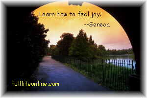 "Learn how to feel joy." - Seneca